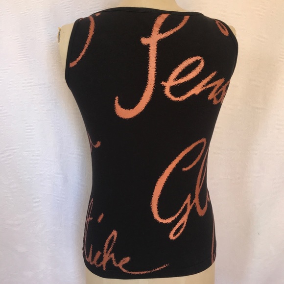 Sonia Rykiel XS/S tank top black with copper foil - Picture 3 of 4